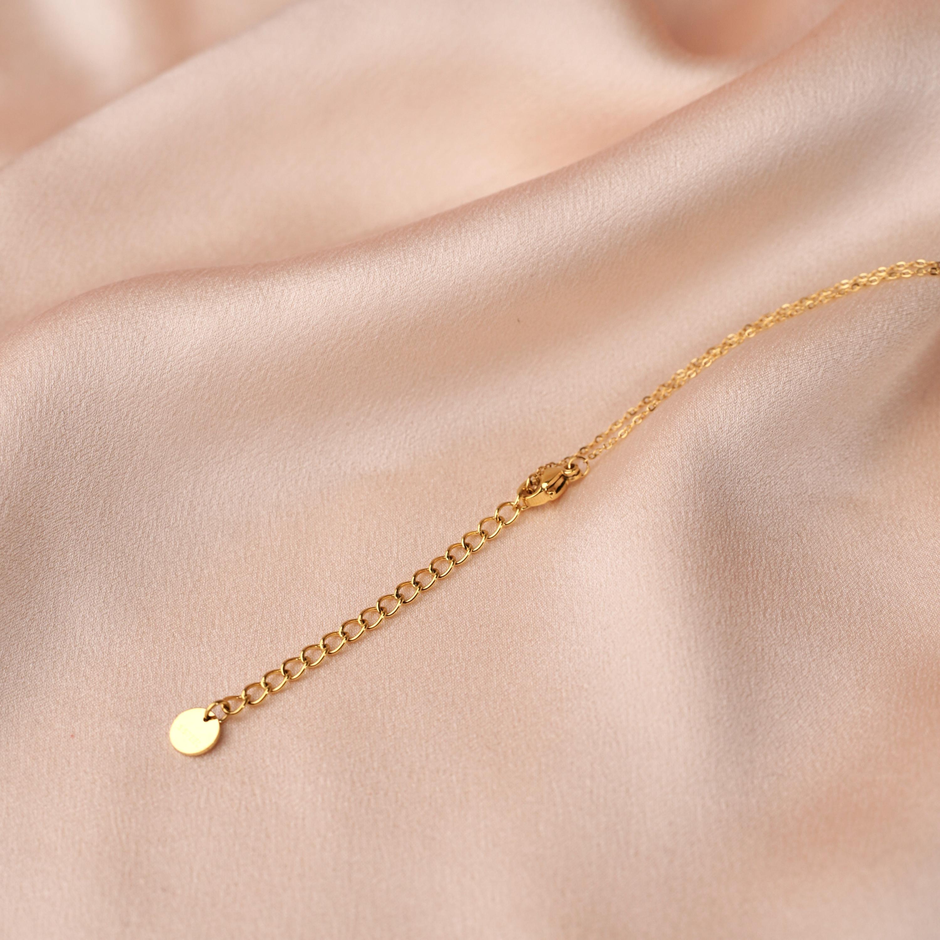 Collier fin pendentif pierre labradorite / Collier femme minimaliste chaine fine acier inoxydable