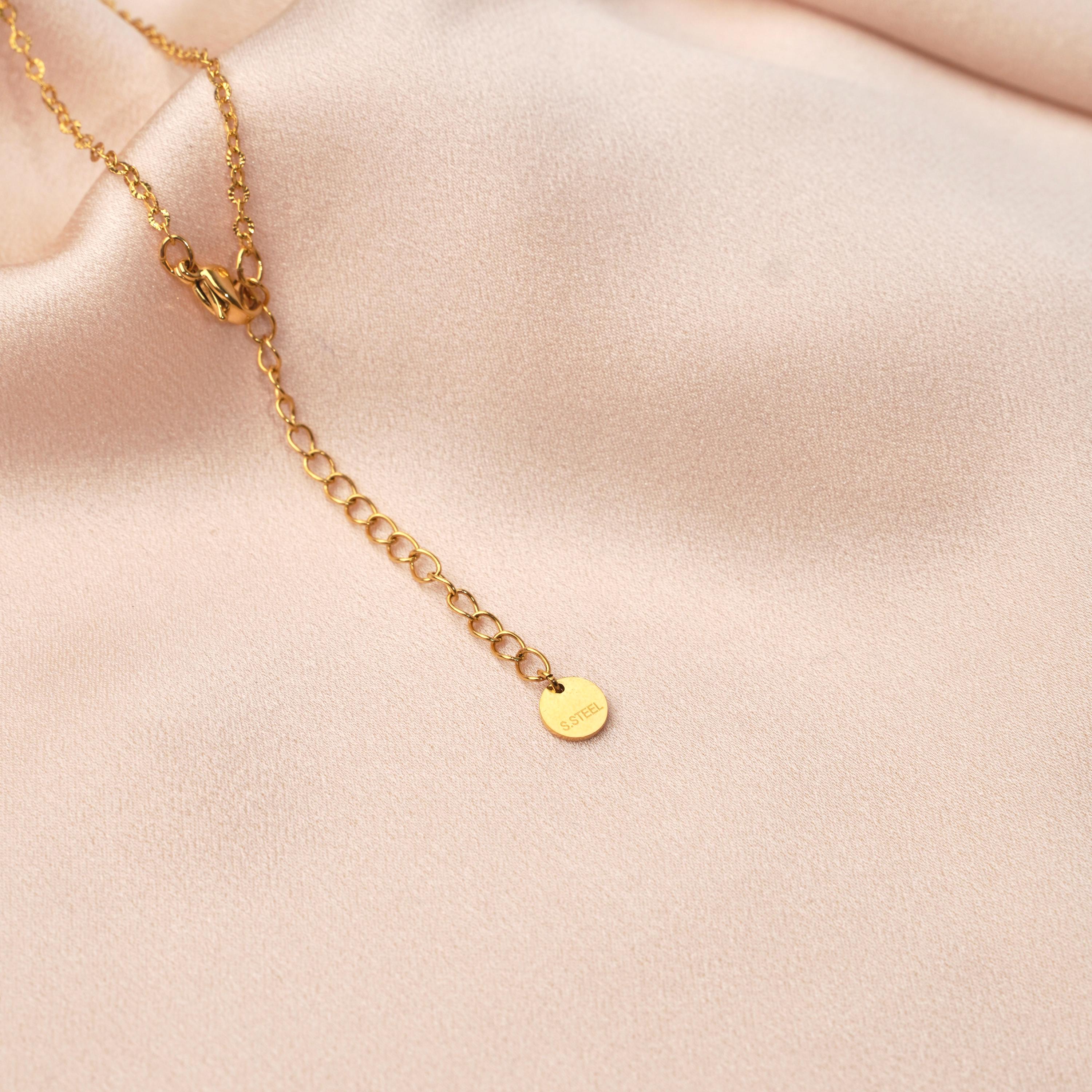 Collier à breloques piment rouge, étoile, rond, trèfle / Collier pendentifs en acier inoxydable