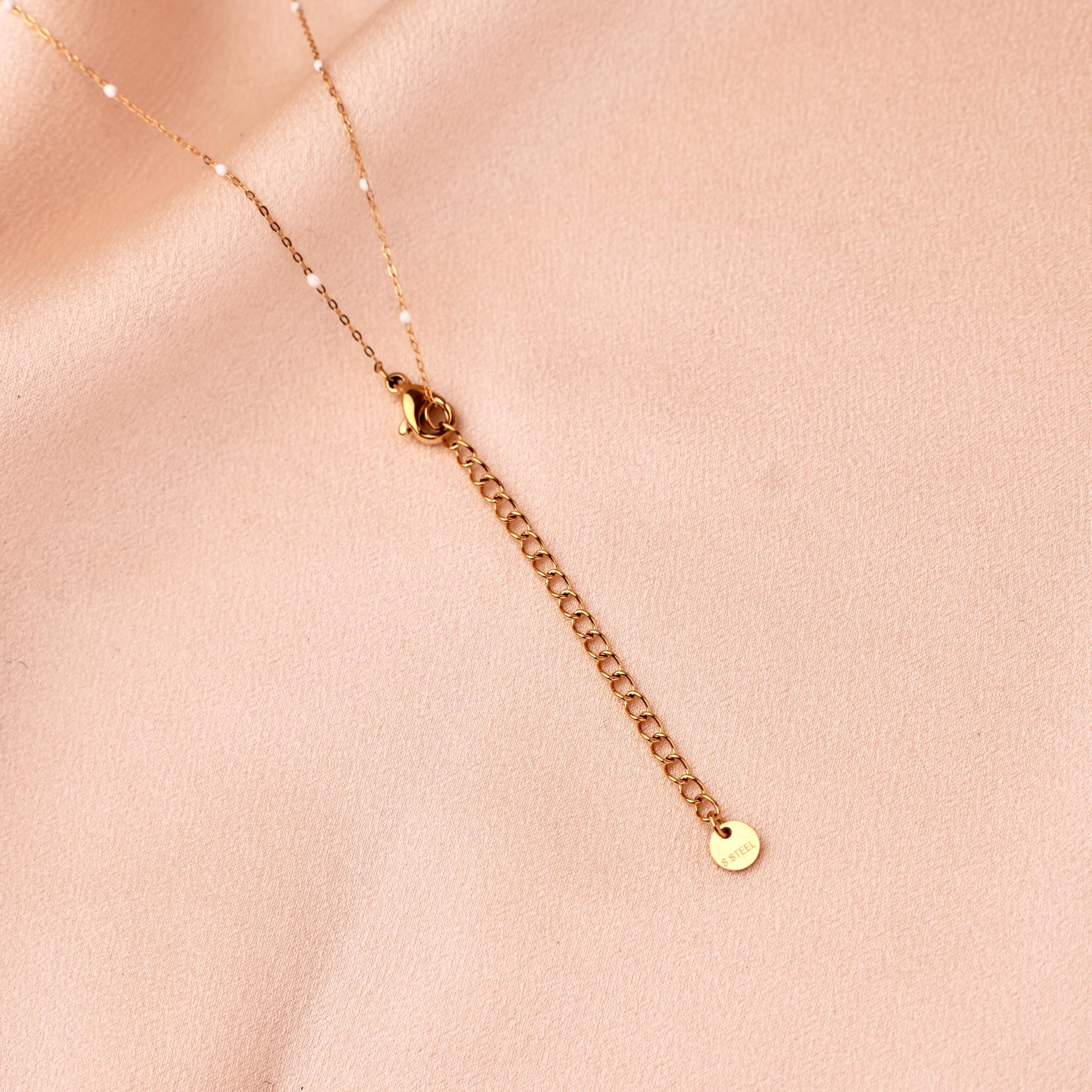 Collier acier inoxydable pendentif soleil / Collier femme minimaliste chaine fine