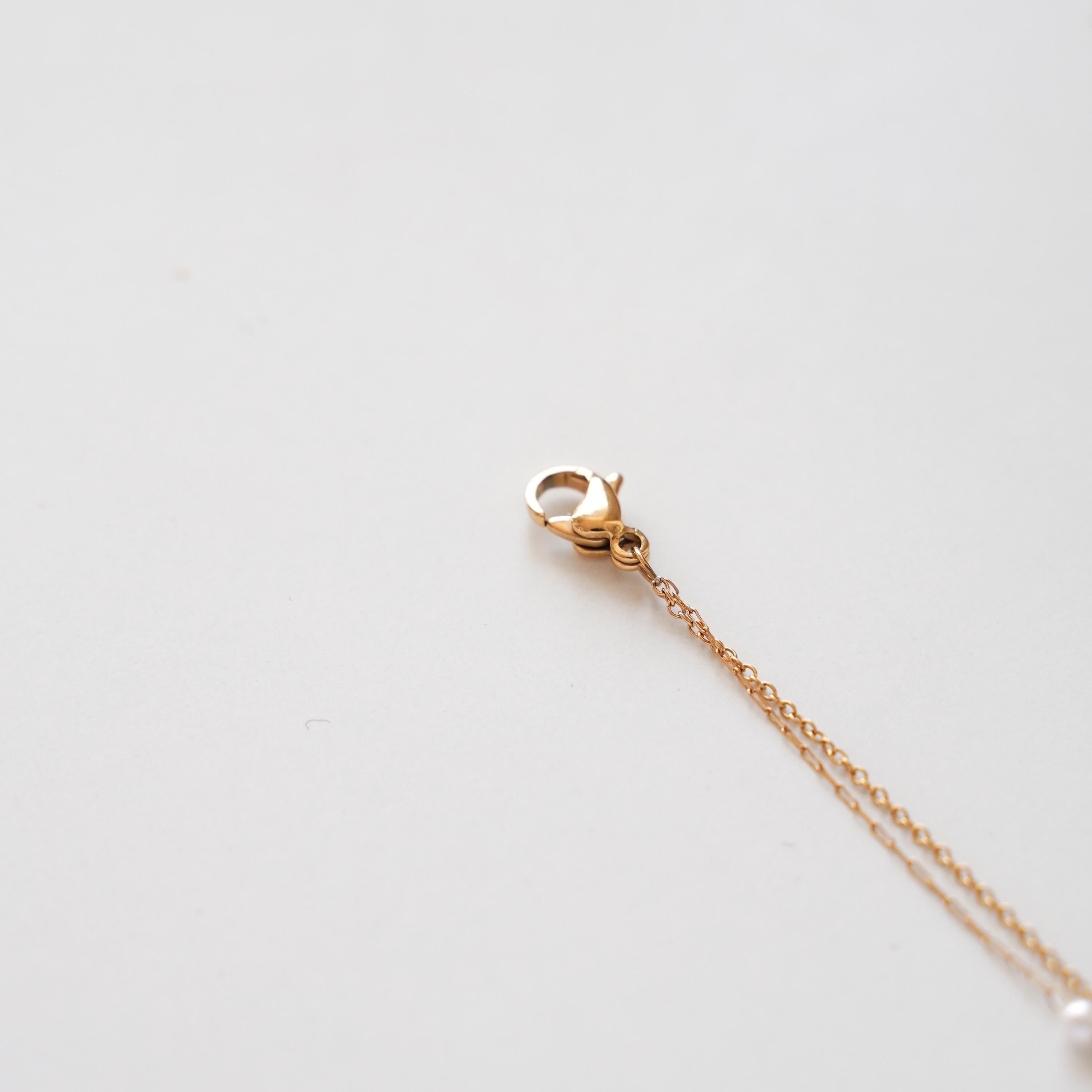 Bracelet double perles blanches / Bracelet fin perles blanches