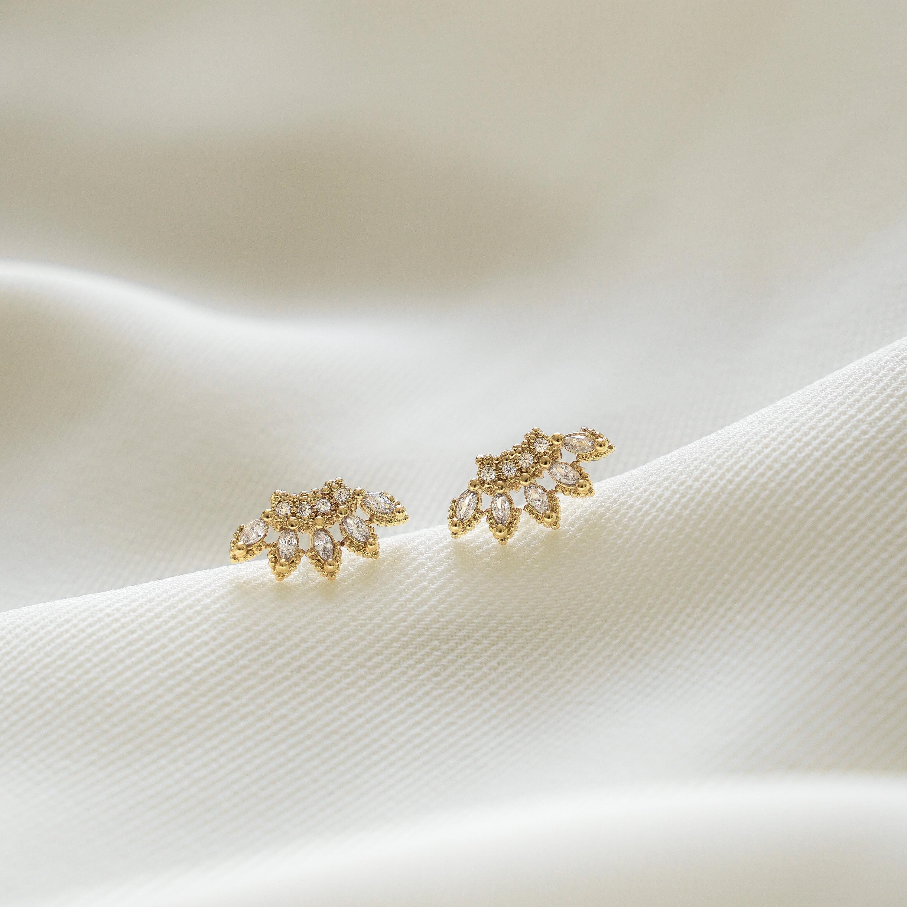 Boucles d'oreilles acier inoxydable oxyde de zirconium brilliant
