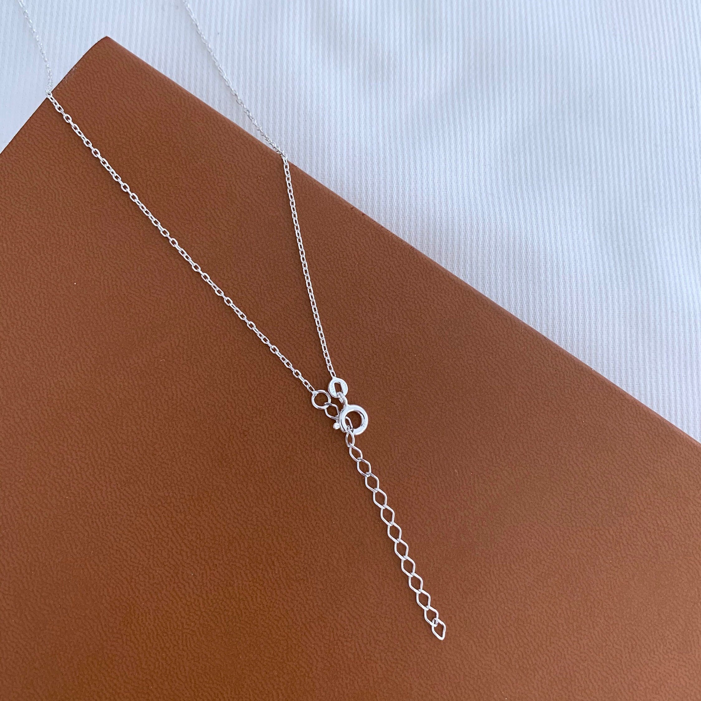 Collier femme Argent 925 anneau rond / Collier chaine pendentif cercle
