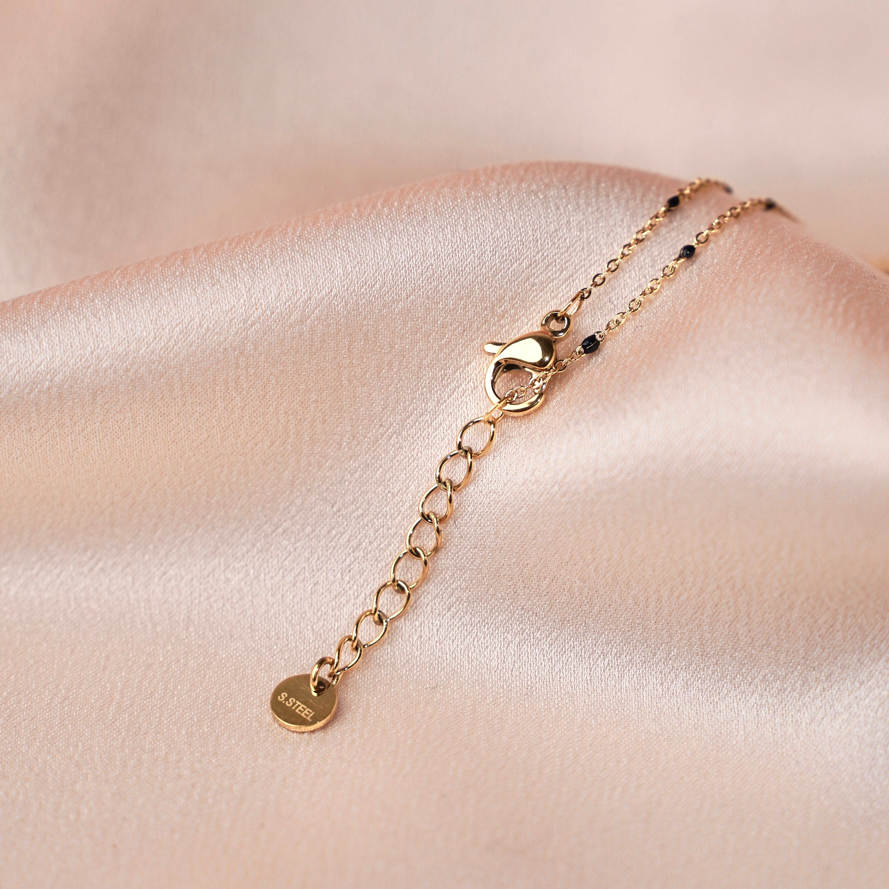 Bracelet fin acier inoxydable trèfle