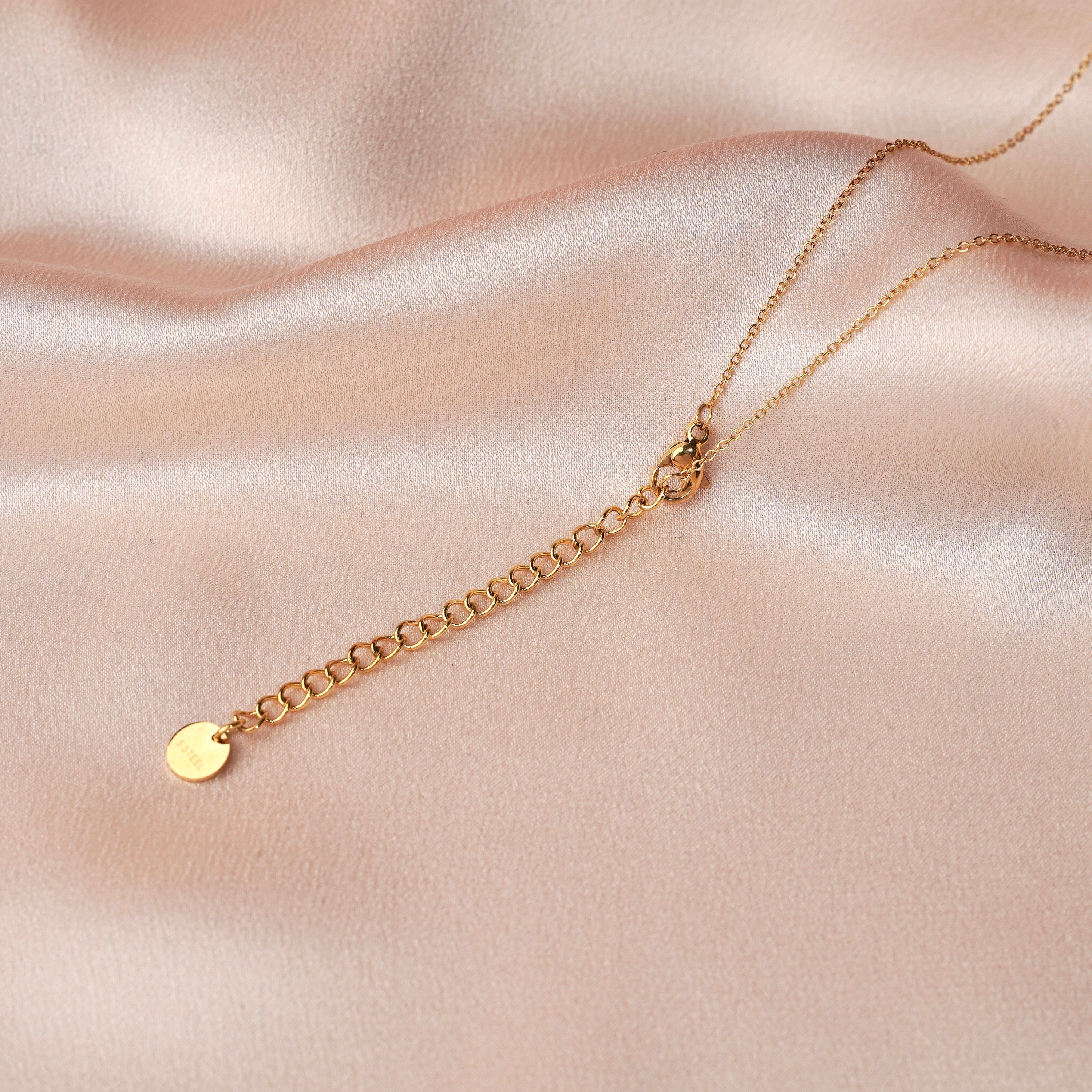 Collier femme long en acier inoxydable perle d'eau douce / Collier en Y lasso