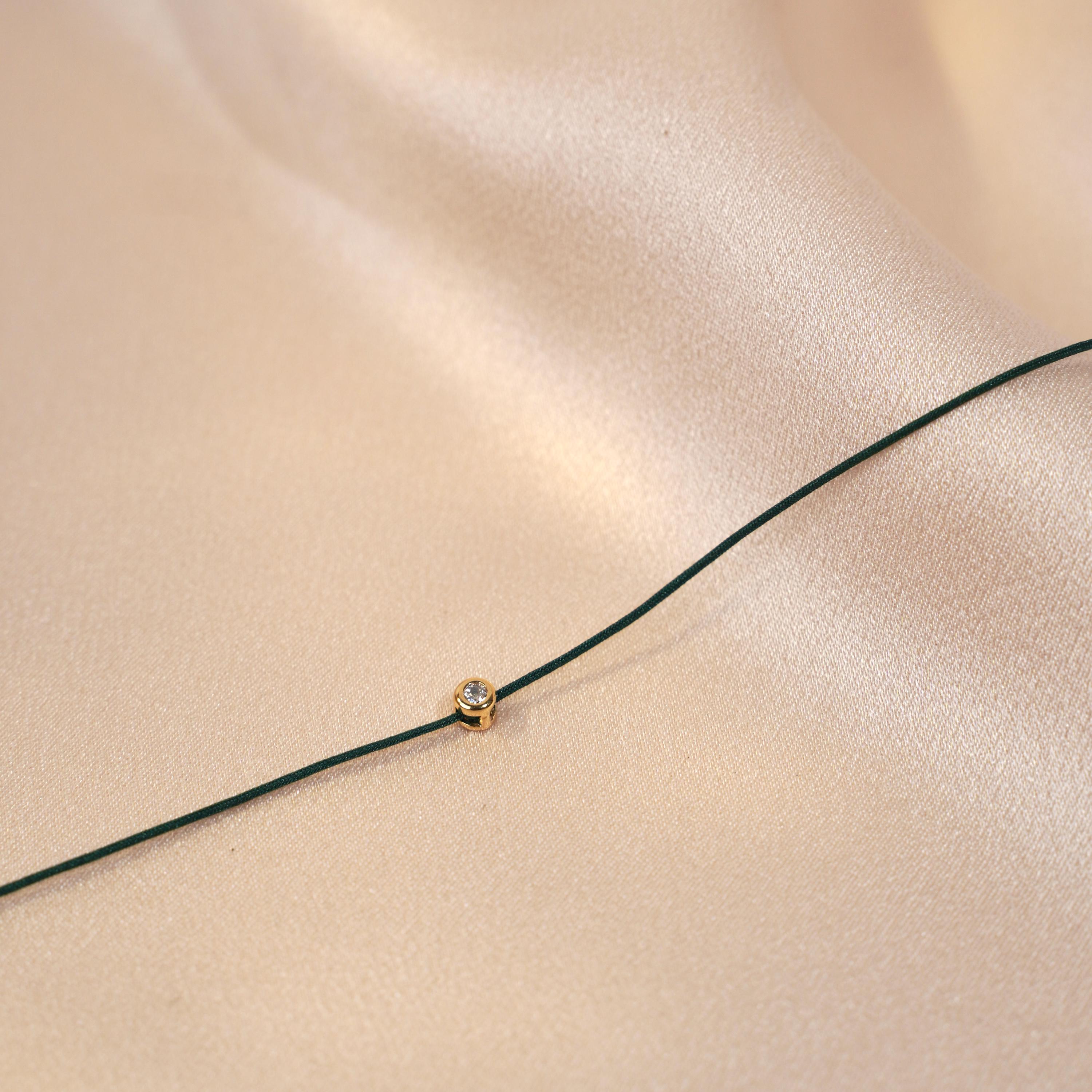 Bracelet femme plaqué or brilliant zirconium / Bracelet fin minimaliste / Bracelet amour amitié