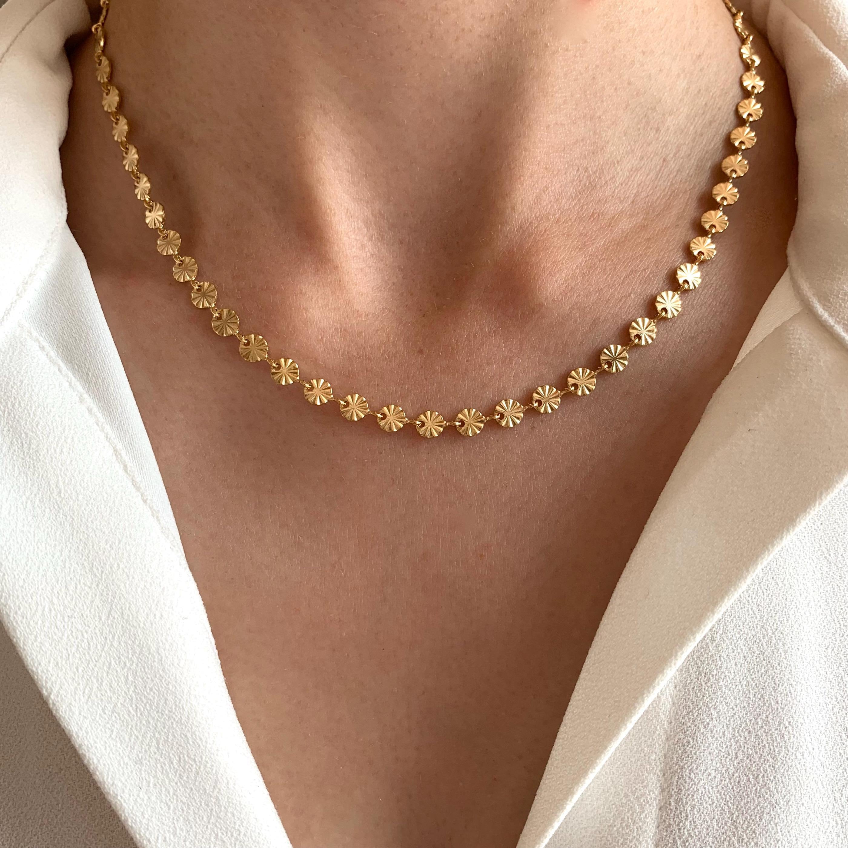 Collier acier inoxydable pendentifs ronds