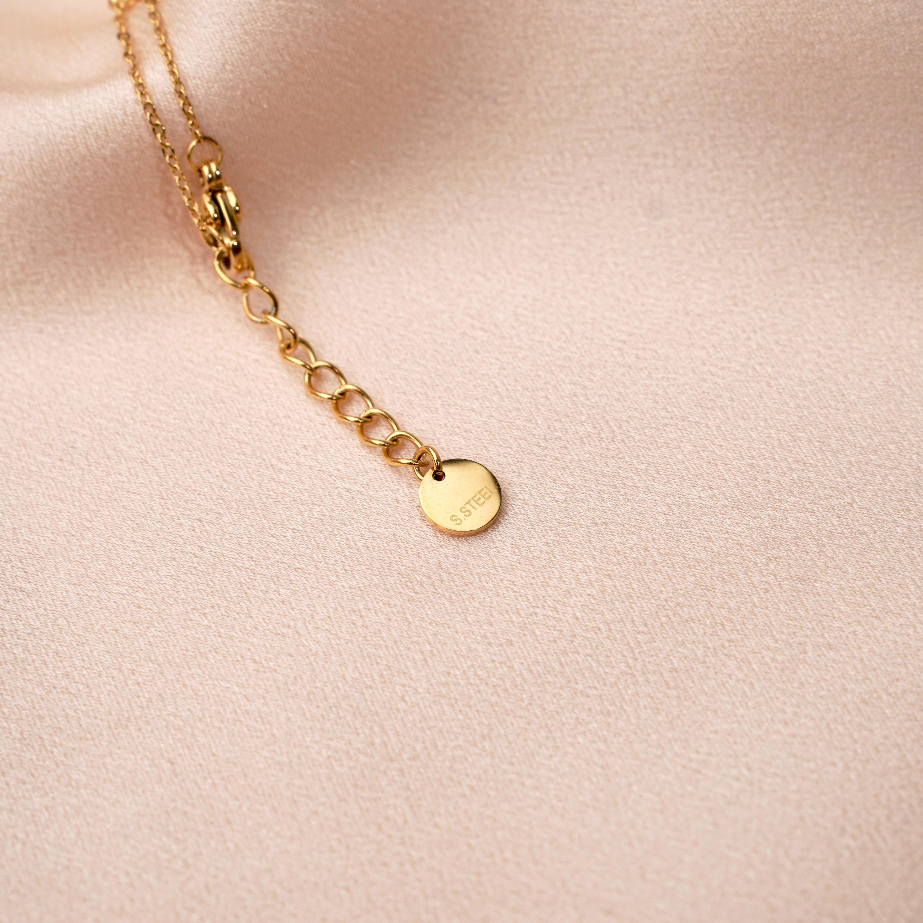 Bracelet femme acier inoxydable pendentif fleurs chaine fine