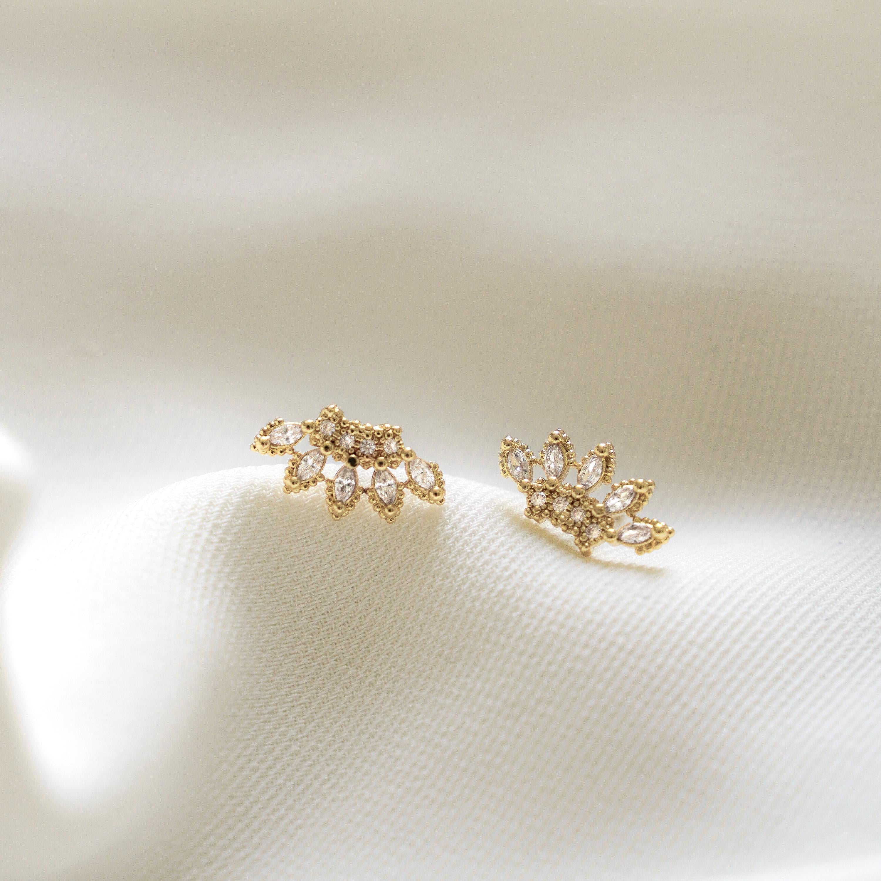 Boucles d'oreilles acier inoxydable oxyde de zirconium brilliant