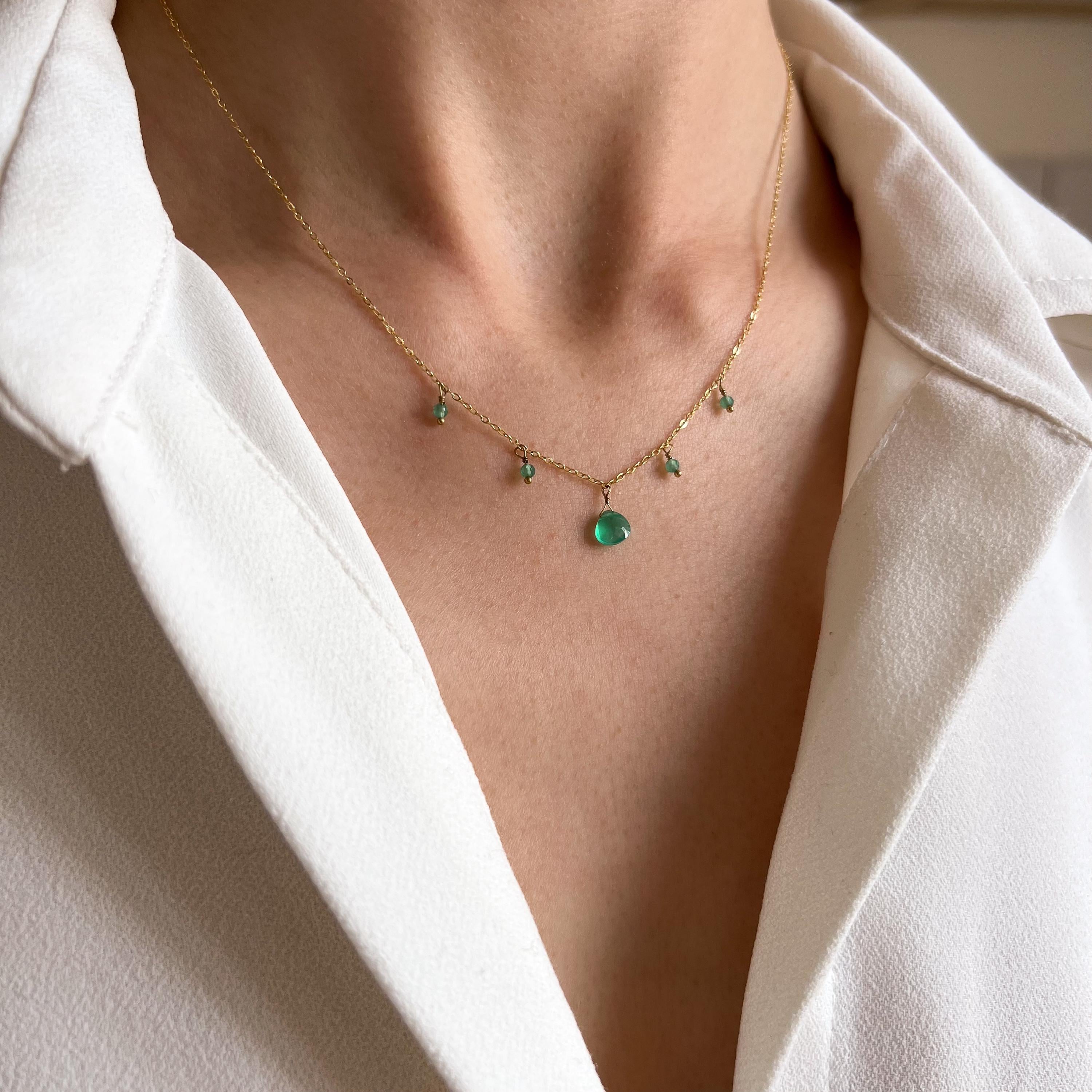 Collier acier inoxydable pierre Améthyste violet / Collier femme pendentif pierre semi précieuse