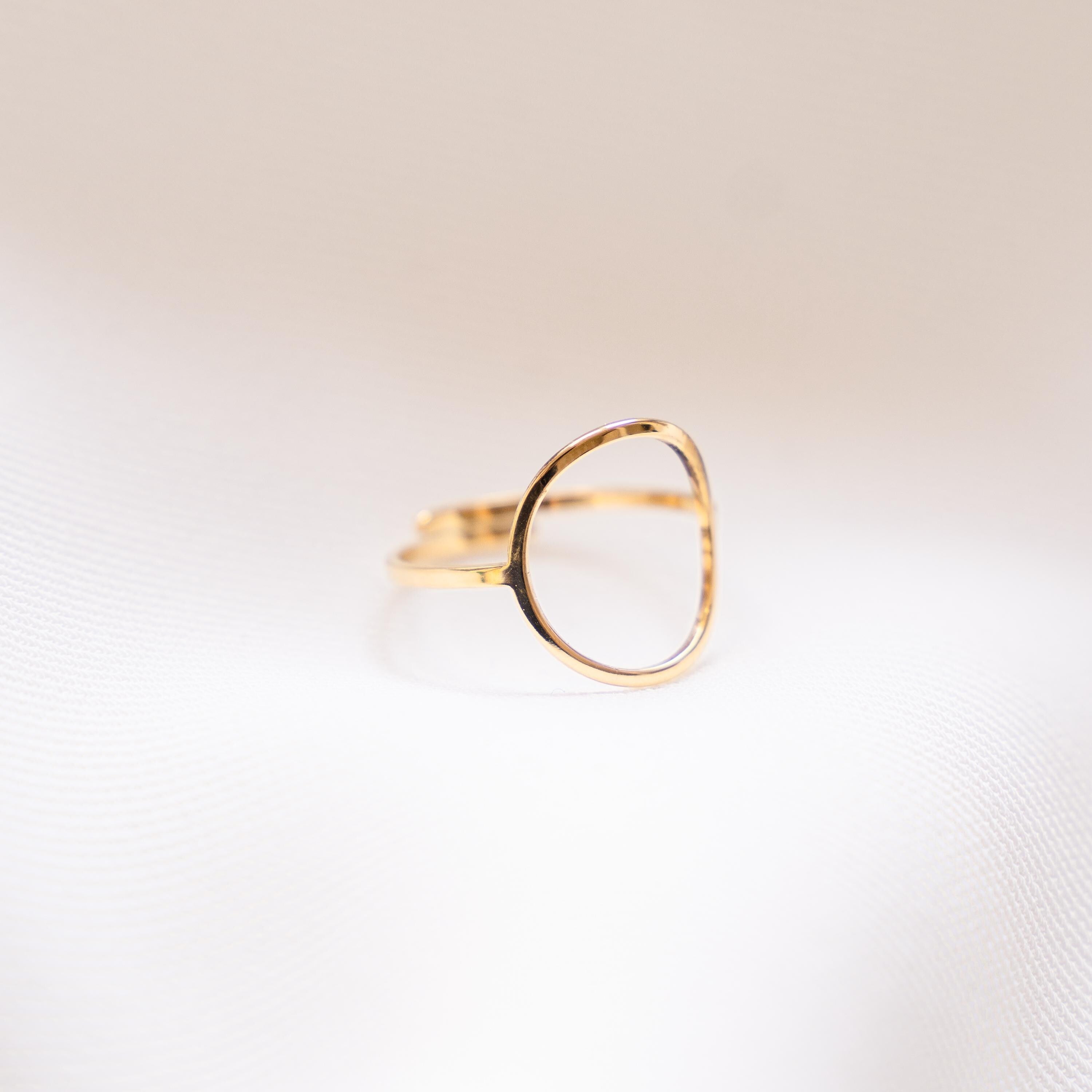 Bague fine femme acier inoxydable cercle / bague fine résistant à l'eau