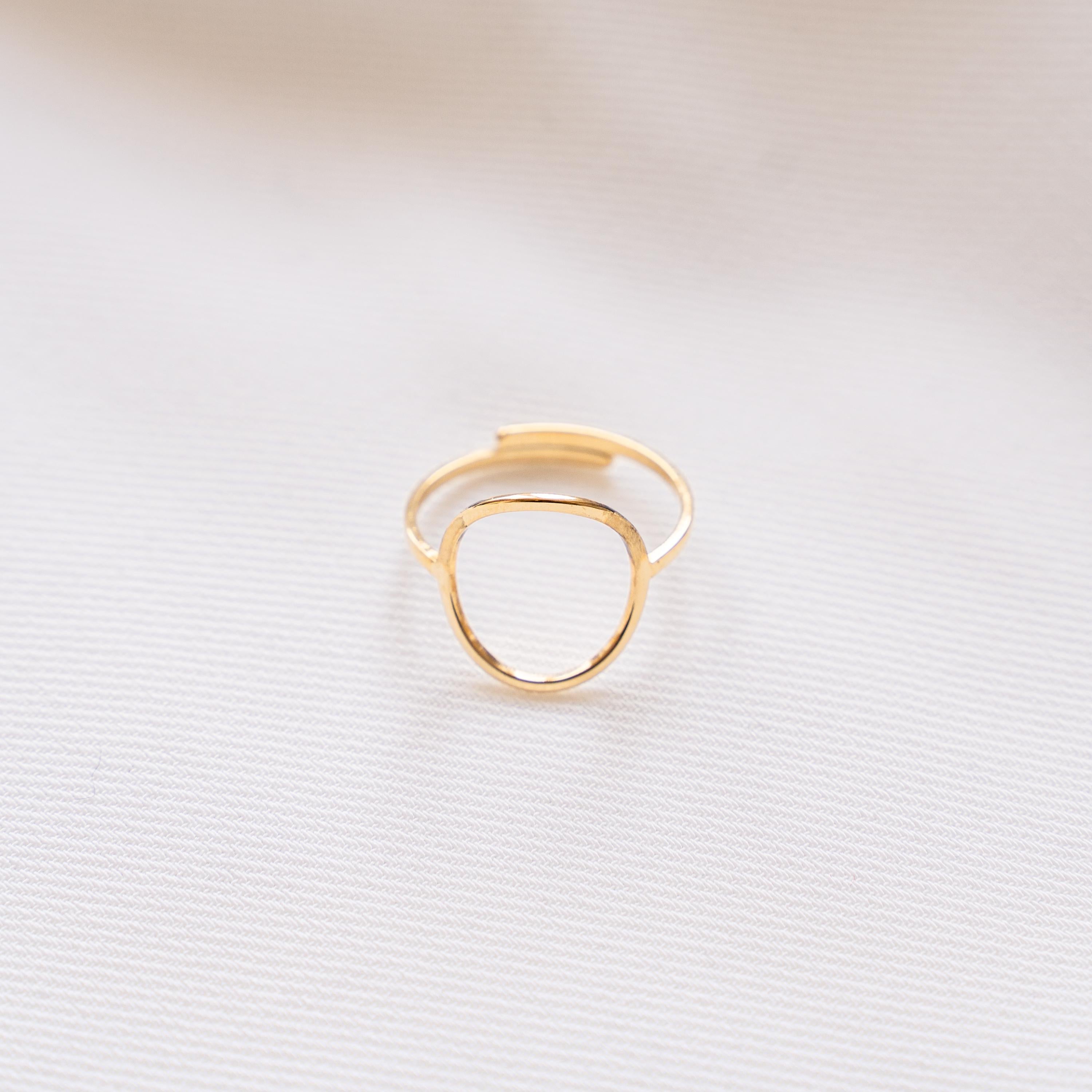Bague fine femme acier inoxydable cercle / bague fine résistant à l'eau